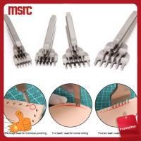 MSRC 3Pcs/Set เหล็กเหล็กไร้สนิม ที่เจาะรูหนัง 2.7/3.0/3.38/3.85มม. คู่มือการใช้งาน เครื่องเจาะตาข้าวโพด แบบพกพาได้ ฟัน2/5/10 ด้ายเย็บด้วยมือ เครื่องหนังแท้