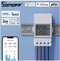 Sonoff POW Elite R3 16A 16D 20D มีจอ LCD รุ่นใหม่ วัดค่า Watt, Amp, Volt, Energy Power Smart WIFI Android IOS [มีประกัน]