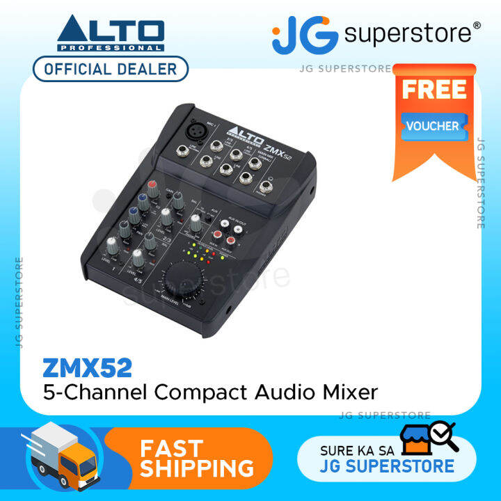 Alto Professional Zephyr ZMX52 5Channel Compact Audio Mixer JG