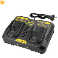 Leficus【Ready stock】เครื่องชาร์จ Li-Ion แบบสองพอร์ต10.8V-20V สำหรับ DCB112 Dewalt DCB102