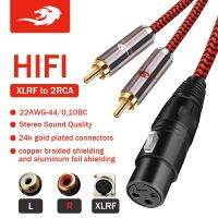 Xlr Female To Dual Rca Y Splitter สายเคเบิ้ลแยกสัญญาณเสียงสําหรับโทรศัพท์มือถือเครื่องขยายเสียงกล้องสเตอริโอ