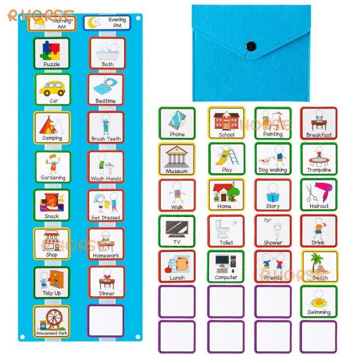 48Pcs Visual Schedule For Kids Home Chore Chart Routine Cards With