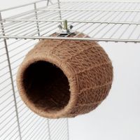 TEXHandmade Hemp Rope Bird Nest Bed Toy Breeding Nest for Parrot Budgie Parakeet Cockatiel Conure Canary Bird Supplies C42