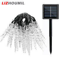 LIZHOUMIL สายไฟประดับพลังงานแสงอาทิตย์20ft 30led,มีแผงโซล่า8โหมด Cone ES Lampu Hias สำหรับสวนชาวบ้านสนาม