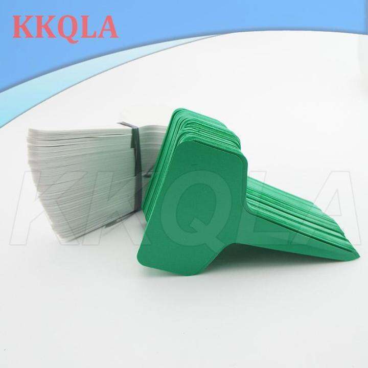 qkkqla-100pcs-pvc-greenhouse-plant-t-tags-labels-flower-pots-plastic-markers-sign-waterproof-herbs-plant-garden-tools-supplies