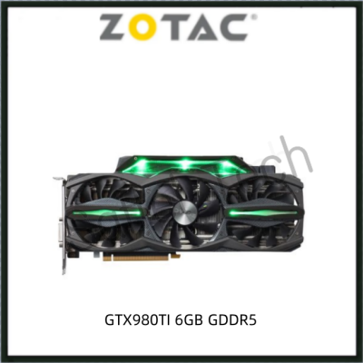 USED ZOTAC GTX980TI 6GB GDDR5 256Bit GTX 980 TI Gaming Graphics Card GPU