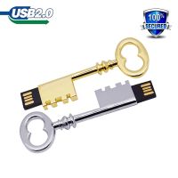 USB 2.0 Metal Key Flash Drive 64GB 32GB 16GB 8gb Pen Drive Pendrive USB Memory Stick 2.0 USB U Disk USB Flash Menory Stick Gift