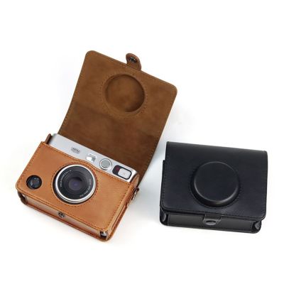 เคสกล้องหนัง PU สำหรับ Fujifilm Instax Mini EVO กระเป๋าป้องกันพร้อม Tali Bahu กล้องย้อนยุคกระเป๋าสำหรับกล้องโพลารอยด์มินิ EVO
