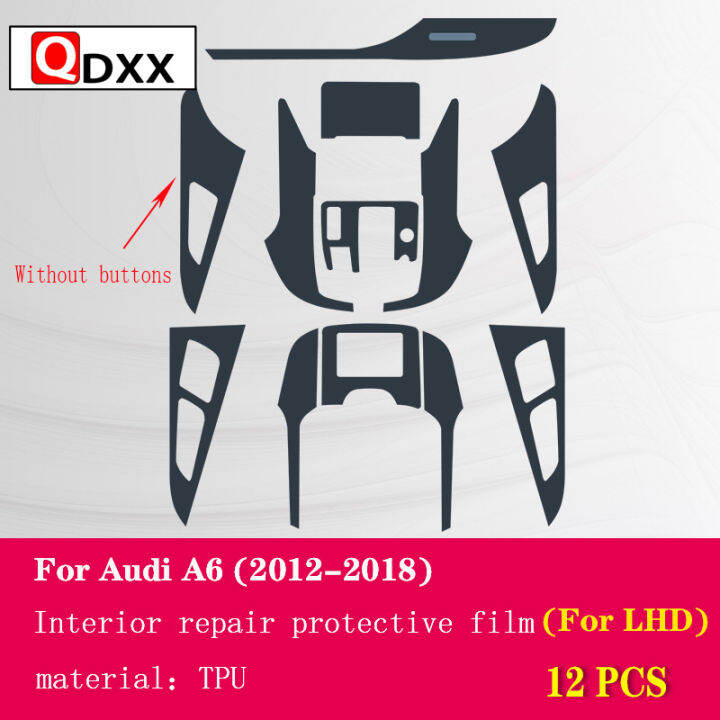 สำหรับออดี้-a6-s6-a7-c7-2012-2018ภายในรถคอนโซลกลางใส-tpu-ฟิล์มป้องกันป้องกันรอยขีดข่วนซ่อมฟิล์มอุปกรณ์เสริม