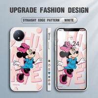 GGK สำหรับ Vivo Y02T Y02A Y02การ์ตูนน่ารักมิกกี้เมาส์เดซี่โดนัลด์เคสโทรศัพท์รูปเป็ดลายขอบสี่เหลี่ยมของเหลวปลอกซิลิโคนคลุมทั้งหมดเคสป้องกันกล้อง