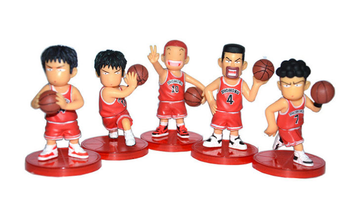 slam-dunk-figure-model-โมเดล-สแลมดั้ง-ฟิกเกอร์-ซากุรางิ-ฮานามิจิ-5-ชิ้น-เซ็ต-ของเล่น-ของสะสม-ของขวัญ