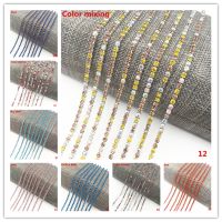 1-Row 1 Yard SS6 Cystal Rhinestone Trim Close Cup Chain Claw FOR Jewelry Making