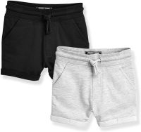 ACESTAR 2 Pack Toddler Boys Summer Shorts with Drawstring - Cotton Baby Casual Pull-On Jogger Shorts Active Sports Shorts