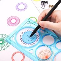 Painting Multi-function Interesting Puzzle Spirograph Children Drawing Plastic Ruler Improve Start Work Ability Kids Art Craft Rulers  Stencils