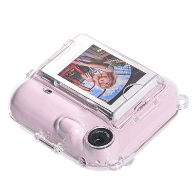 กล้องฝามีสายรัดพลาสติกคริสตัลใสกระเป๋าเก็บของสำหรับเด็ก PC ดีไซน์แฟชั่นสำหรับ Fujifilm Instax Mini 12สำหรับกล้องจิ๋ว