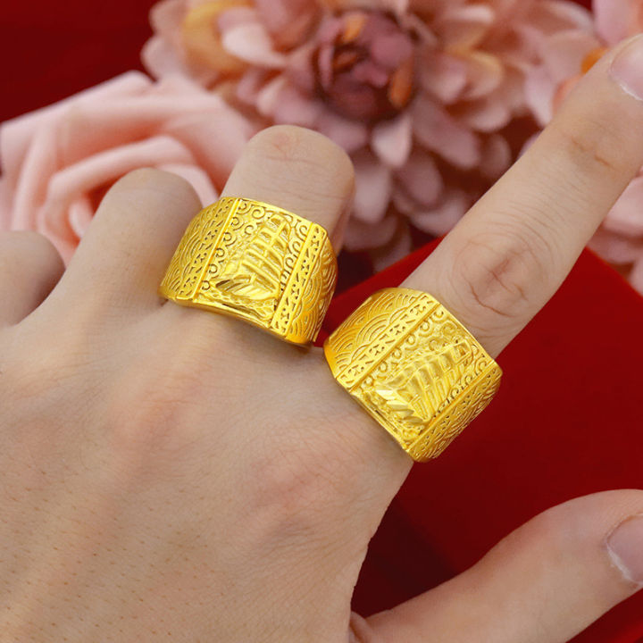 ฟรีค่าจัดส่ง-แหวนทองแท้-100-9999-แหวนทองเปิดแหวน-แหวนทองสามกรัมลายใสสีกลางละลายน้ำหนัก-3-กรัม-96-5-ทองแท้-rg100-51