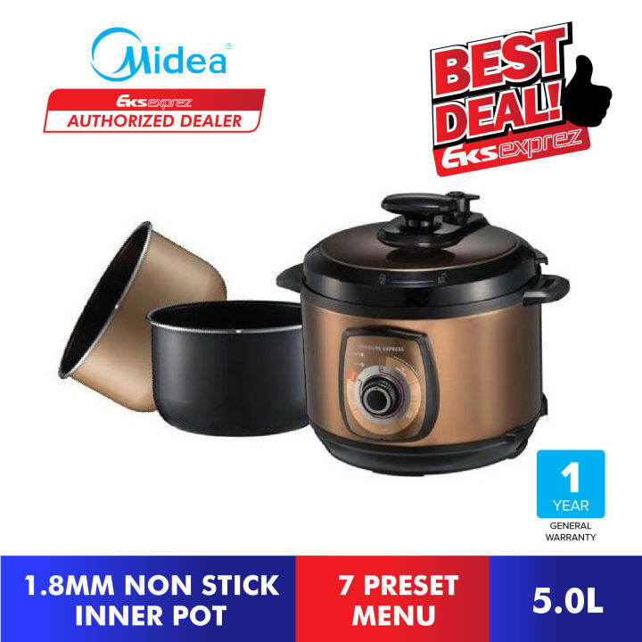 Midea Pressure Cooker with Dual Inner Pot (5.0L) MYCH502A Lazada