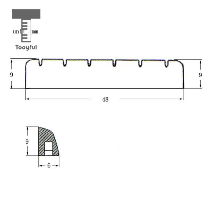 tooyful-2pcs-plastic-48mm-classical-classic-guitar-nuts-6-string-bone-slotted-nut-guitar-parts-replacements
