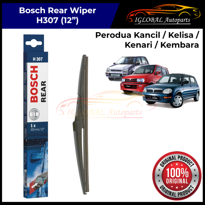 [Rear Wiper] Perodua Kancil / Kelisa / Kenari / Kembara Bosch H307 Wiper Blade (12") Lazada