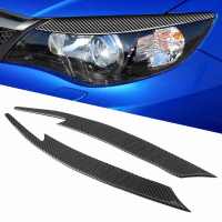 1 Pair Carbon Fiber Eyelids Decal Headlight Eyebrow Sticker Cover Fit For Subaru Impreza WRX STI 2008 2009 2010 2011