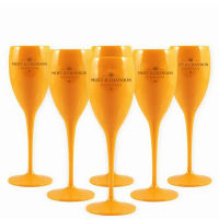 6Pcs MOET Wine Party Champagne Coupes Glass Flates Acrylic Goblet Trendy Plastic Cups Summer Christmas Present