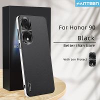 Anteen For Honor 90 Pro เคสซิลิโคนเคลือบสำหรับนักธุรกิจฝาครอบ PU นิ่มหนังป้องกันแบบรวมทุกอย่างเลนส์กล่องกันกระแทก