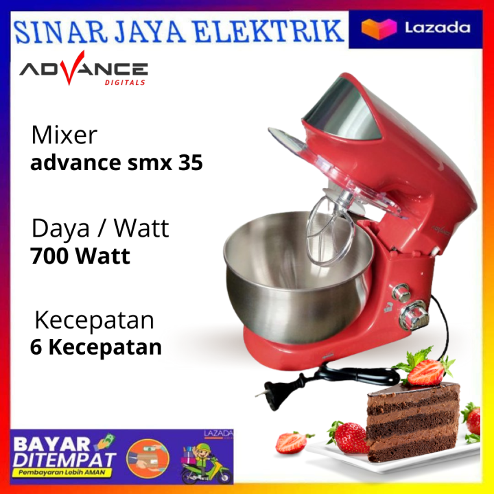 Advance Smx Stand Mixer Dengan Mangkuk Stainless Steel Berkapasitas