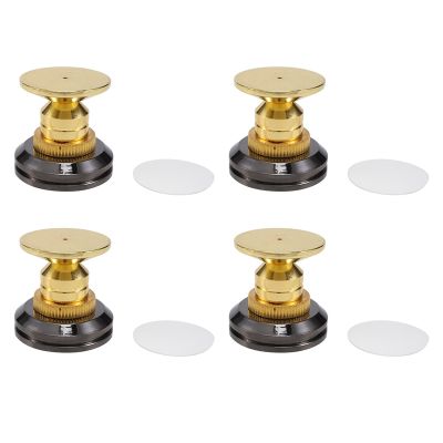 4 Set Gold Speaker Spike with Floor Discs Stand Foot Isolation Spikes Professional Speaker Accessories