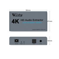 4K HD Audio Extractors With HD Splitter HD To HD + Audio Converter With SPDIF+3.5Mm Stereo Jack HDMI-Compatible Splitter 1X2