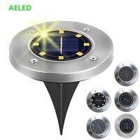 4Pcs/Lot Garden Light Solar Power IP65 Outdoor Underground Light Stainless Lawn Lamp Pathway Patio Yard Buried Floor Lights