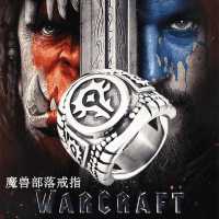 เครื่องประดับไทเทเนียมเหล็ก Unisex แหวนเรโทร Warcraft แหวนแฟชั่นในสหรัฐขนาด7-12