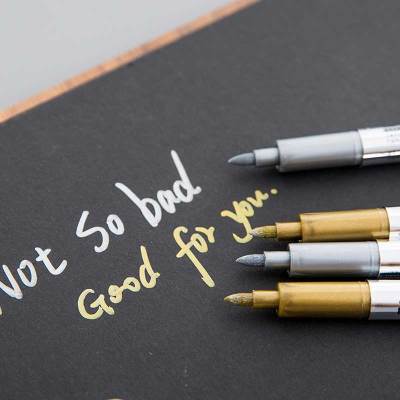 1.5mm DIY Metalic Marker ปากกาสีโลหะผ้า Markers ปากกา Sharpie Gold Silver Craftwork ปากกาอุปกรณ์จิตรกรรมศิลปะ-Yrrey