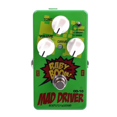 Biyang OD-10 Electric Guitar Baby Boom Mad Drive Overdrive 3 Mode Power Effect Guitar Pedal with pedal Connector