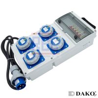 "DAKO PLUG" A10MF01-4 กล่องปลั๊กกระจายไฟ 16A 2P+E 230V IP65 (ชุดปลั๊ก IP67)