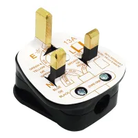 【YF】 UK British mains plug 3 Pin 13A Plugs Grounded 250V fused adaptor cable connector wire converter