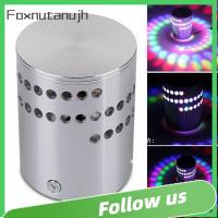 FOXNUTANUJH พร้อมรีโมทคอนโทรล ไฟ LED ติดผนัง 3W ค่ะ อาร์จีบี โคมไฟเชิงเทียน ทันสมัยและทันสมัย สไปรอล โคมไฟระเบียง บาร์บาร์บาร์