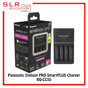 Panasonic eneloop pro Smart and Quick Charger K-KJ55HC40T2 with 4 Cell  Battery, Mobile Accessories, Mobile