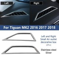 ตกแต่งรถสำหรับ VW Tiguan 2017 2018สำหรับ Volkswagen VW Tiguan 2 MK2 2016แดชบอร์ดแอร์เต้าเสียบไฟฟ้ากระแสสลับอุปกรณ์เสริมสติกเกอร์ครอบคลุม