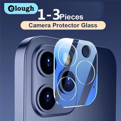【โรงแรม】 Elough สำหรับกล้อง iPhone 13 Pro Max กระจกนิรภัยป้องกันสมาร์ทโฟนฟิล์ม Scree Camara 12 14
