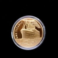 【CC】❏  Gold Plated Coin Souvenir for Collectible Coins Incident Commemorative Medal Titanic Ship Collection