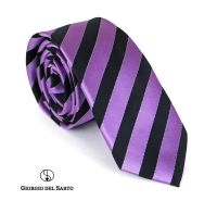 Giorgio Del Sarto Necktie 6 cm Purple with Fabric Texture เนคไทสีม่วงมีเท็กเจอร์