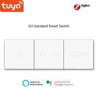 【top-rated】 SUDATH. HANDICRAFT แผงสวิทช์ผนังสัมผัสแบบ Tuya Zigbee สมาร์ทโฮม EU Sceen,แอป &amp; การควบคุมด้วยเสียงโดย Alexa,Google Home,IFTTT With All