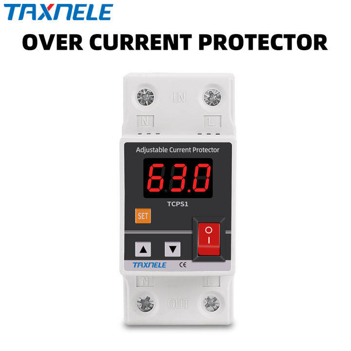 2P 63A Automatic Recovery AC Electric Adjustable Current limiter with