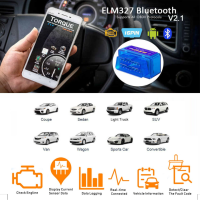 Mini OBD V2.1 Mini ELM327 OBD2 Bluetooth Auto Scanner OBDII ELM327สำหรับ Android