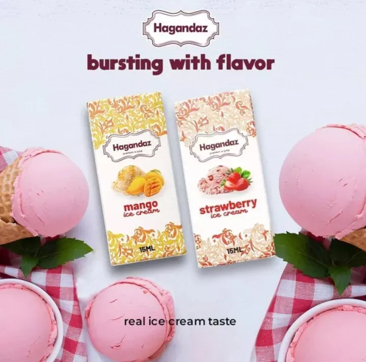 SALT 15ML HAGANDAZ Pod Flavour Melon Strawberry Mango Ice Cream Lazada