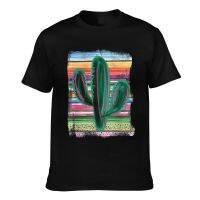 Cheap Sale Men Tshrit Cactus Serape Cactus Turquoise Vintage Newest Tees