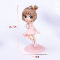 16เซนติเมตรชุดคอสเพลย์card Captor Sakura อะนิเมะ Kawaii Pvc ตุ๊กตาขยับแขนขาได้รูปแบบยืนตุ๊กตาของเล่นเค้กวันเกิด