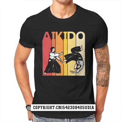 เสื้อยืดสไตล์วินเทจวินเทจ Aikido Hapkido Boken Tanto Jo เสื้อคอกลมแขนลำลองขาสั้นพิมพ์ลายแฟชั่นผ้าฝ้าย100%