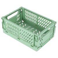 Collapsible Crate Plastic Folding Storage Box Basket Utility Cosmetic Container