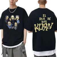 Rock Band Korn El Dia De Los Print Tshirt Summer Male Vintage Short Sleeve Tees Men Casual Streetwear Man Vintage Loose T-shirt